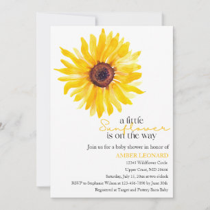 A Little Sunflower is on the Way Shower Invitation