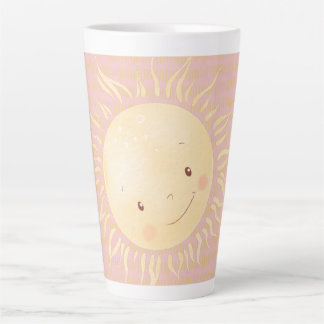 A Little Sunshine Pink Personalised Latte Mug