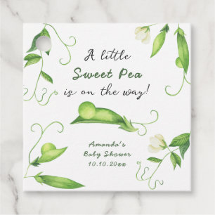 A Little Sweet Pea Is On The Way Baby Shower Favour Tags