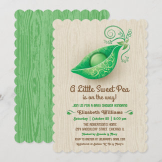 A Little Sweet Pea is on the Way Baby Shower Invitation