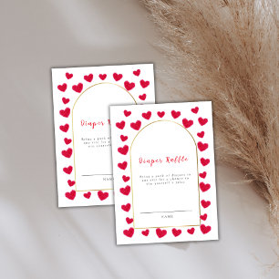 A Little Sweetheart Arch Diaper Raffle Baby Shower Enclosure Card