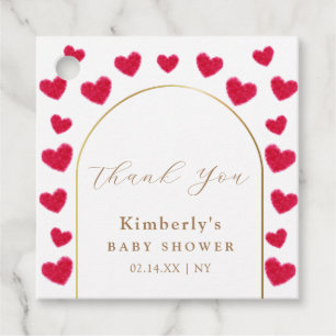 A Little Sweetheart Arch Valentines Baby Shower Favour Tags