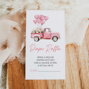 A Little Sweetheart Baby Shower Diaper Raffle Enclosure Card