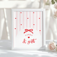 A Little Sweetheart Cards and gifts Pink Red Bow