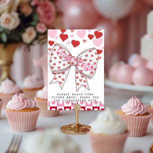 A Little Sweetheart Diaper Raffle Table Number