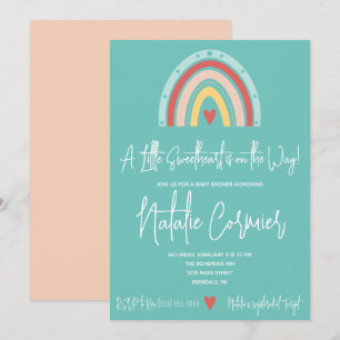 A Little Sweetheart is on the Way!  Baby Shower In Invitation