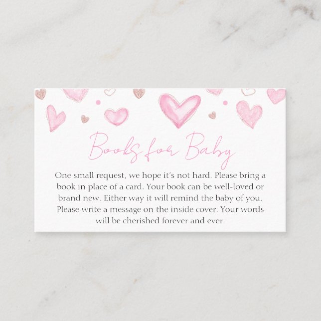 A little Sweetheart is on the Way Books for Baby Business Card (Front)