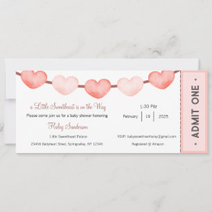 A Little Sweetheart is on the Way Invitation