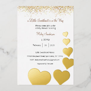 A Little Sweetheart is on the Way Invitation