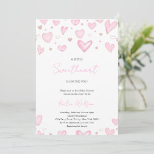 A little Sweetheart is on the Way Invitation