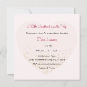 A Little Sweetheart is on the Way Invitation