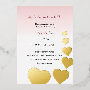 A Little Sweetheart is on the Way Invitation