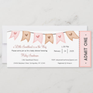 A Little Sweetheart is on the Way Invitation
