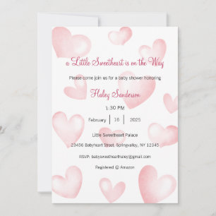 A Little Sweetheart is on the Way Invitation
