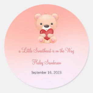 A Little Sweetheart is on the Way Labels, Stickers