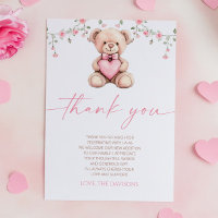 A Little Sweetheart Pink Teddy Bear Baby Shower