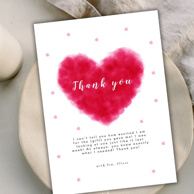 A Little Sweetheart Red Valentines Baby Shower  Thank You Card (A Little Sweetheart Red Valentines Baby Shower Thank You Card)