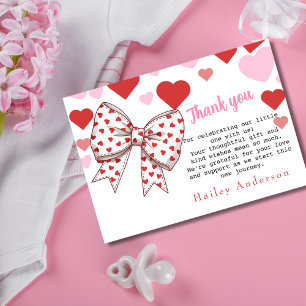 A Little Sweetheart Thank You Baby Shower Card