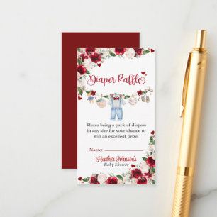 A Little Sweetheart Valentine Boy Baby Shower Enclosure Card