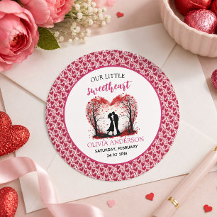 A Little Sweetheart Valentine Classic Round Sticker