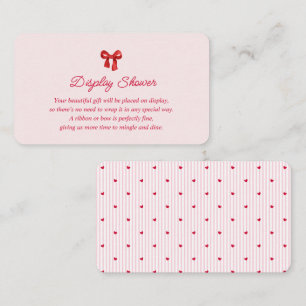 A Little Sweetheart Valentine Coquette Baby Shower Enclosure Card