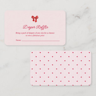 A Little Sweetheart Valentine Coquette Baby Shower Enclosure Card