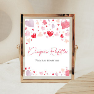 A Little Sweetheart Valentine Diaper Raffle Poster