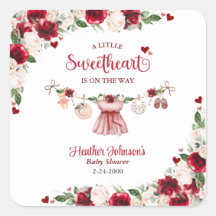A Little Sweetheart Valentine Girl Baby Shower 