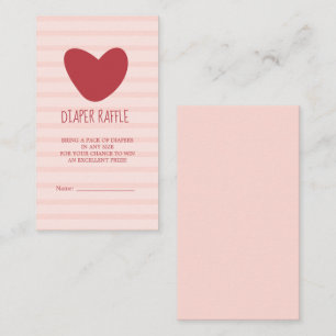 A little sweetheart valentine hearts baby shower  enclosure card