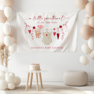 A Little Sweetheart Valentine's Baby Shower Banner