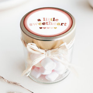 A Little Sweetheart Valentines Baby Shower Classic Round Sticker