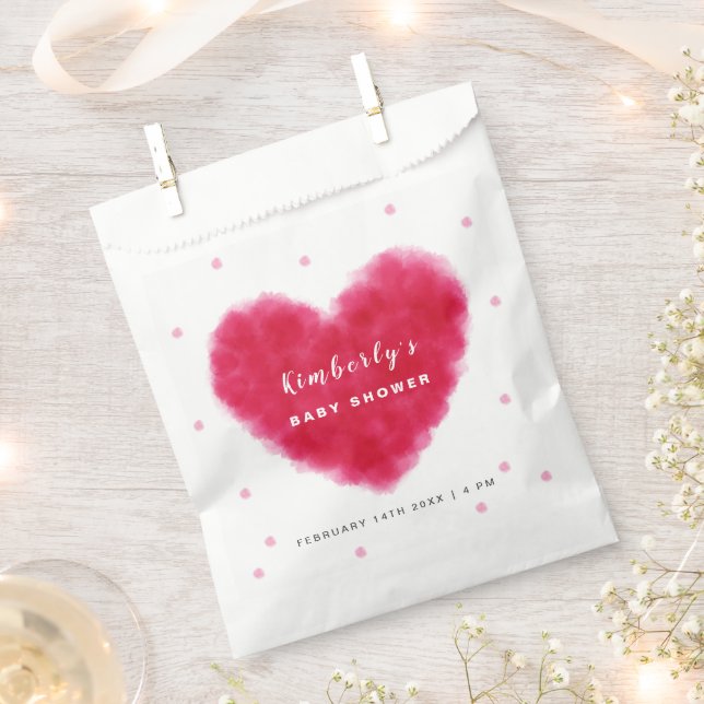 A Little Sweetheart Valentines Baby Shower  Favour Bags (Clipped)