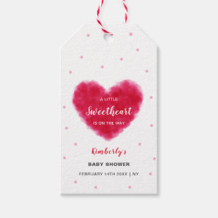 A Little Sweetheart Valentines Baby Shower  Gift Tags