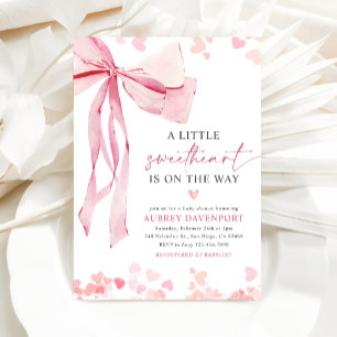 A Little Sweetheart Valentine's Baby Shower  Invitation