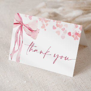A Little Sweetheart Valentine's Baby Shower Thank You Card