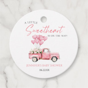 A Little Sweetheart Valentine's Day Baby Shower Favour Tags