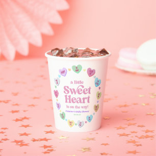 A Little Sweetheart Valentine's Day Baby Shower Paper Cups