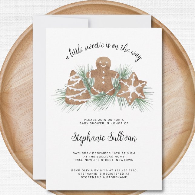 A Little Sweetie Christmas Baby Shower  Invitation (Creator Uploaded)