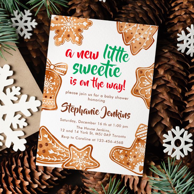 A Little Sweetie Is On Way Cookie Baby Shower Invitation (Creator Uploaded)