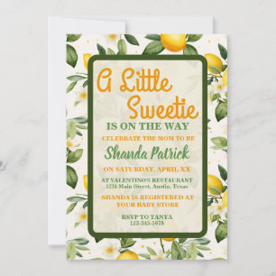 A Little Sweetie Lemon Baby Shower Invitation