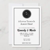 A Little Taurus Zodiac Baby Shower Invitation