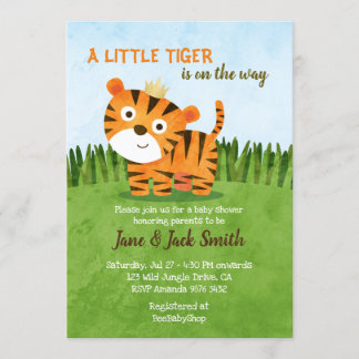 A Little Tiger is on the Way | Baby Shower Invitation
