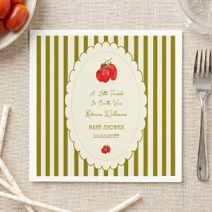 A Little Tomato is on Vine Baby Shower  Napkin