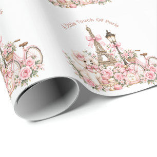 A Little Touch Of Paris Girls’ 1st. Birthday Party Wrapping Paper
