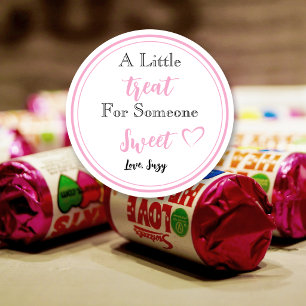 A Little Treat for Someone Sweet Valentine's Day  Classic Round Sticker