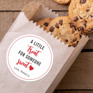 A Little Treat for Somone Sweet Valentine's Day Classic Round Sticker