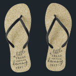 A Little Treat For Your Dancing Feet- Gold Glitter Jandals<br><div class="desc">Celebrate in style with these trendy wedding flip flops. This design is easy to personalise with your own wording and your guests will be thrilled when they receive these fabulous party favours.</div>