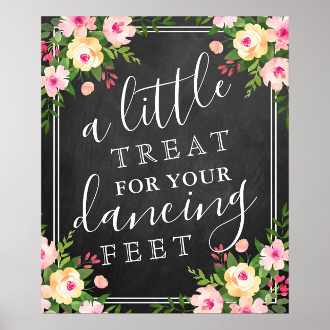 A Little Treat For Your Dancing Feet Wedding Sign (Front)