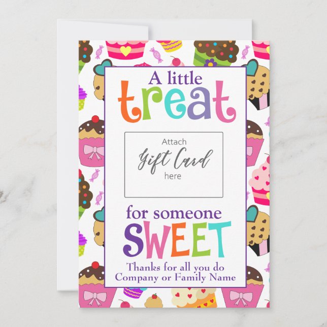 A Little Treat Gift Card Voucher Holder (Front)