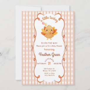 A little turkey Baby Shower Invitation